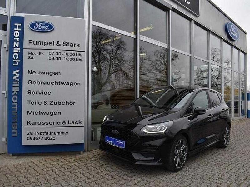 Obsidianschwarz metallic Gebraucht 2022 Ford Fiesta ST-Line Kleinwagen | 16.990 € (Fairer Preis) - Bild 1/3