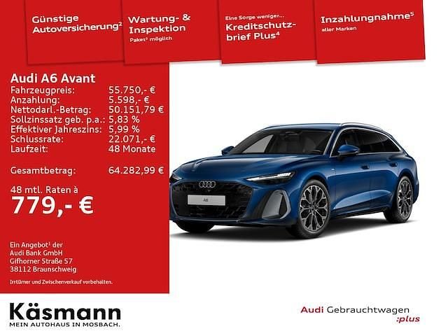 Neu Audi A6 Ambiente 204 PS (150 kW) 2025 Ascariblau metallic Kombi