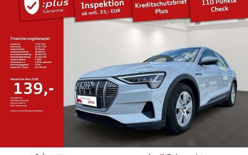 Gletscherweiß metallic Gebraucht 2022 Audi e-tron Comfort SUV | 29.190 € (Guter Preis) - Bild 1/4