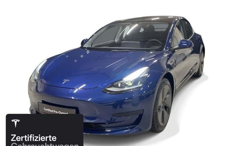 Blau Gebraucht 2021 Tesla Model 3 RWD Limousine | 25.100 € (Fairer Preis) - Bild 1/4