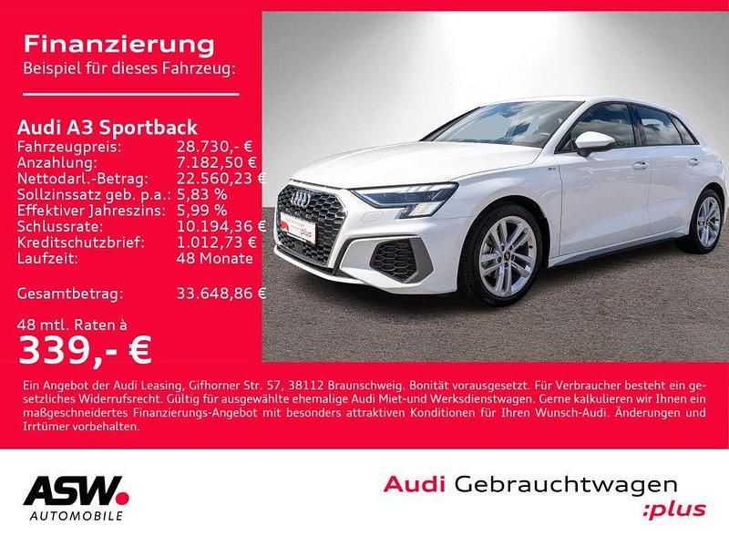 Ibisweiß Gebraucht 2022 Audi A3 S-Line Limousine | 28.730 € (Fairer Preis) - Bild 1/4