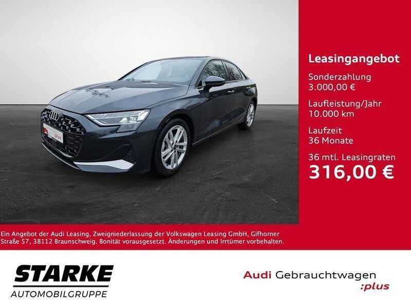 Manhattangrau metallic Gebraucht 2024 Audi A3 Advanced Plus Limousine | 33.880 € - Bild 1/4