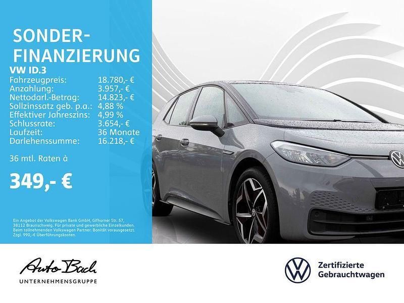 Gebraucht VW ID.3 Pro 106 kW (145 PS) 2021 Grau (mondsteingrau schwarz) Kleinwagen