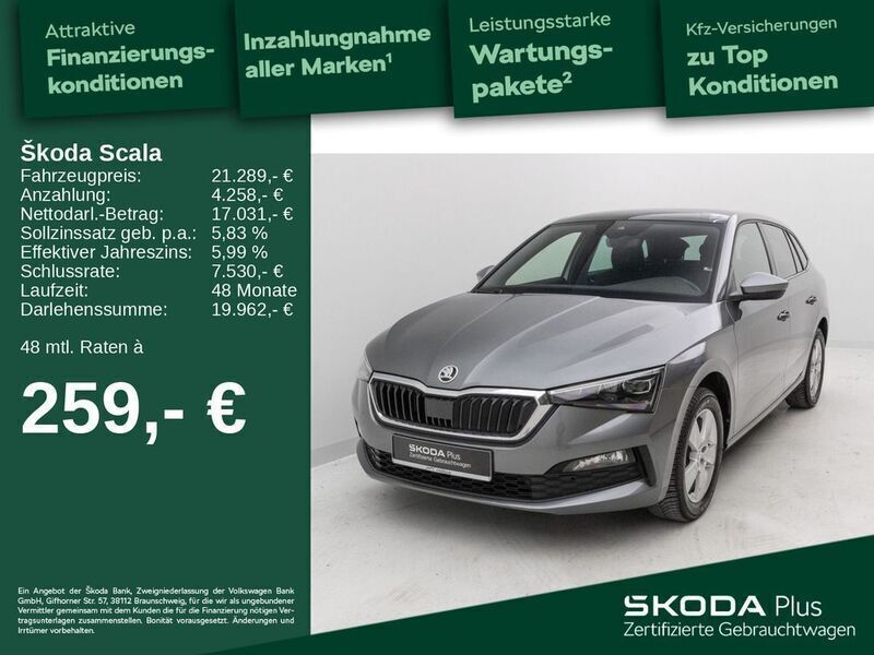 Graphitegrau metallic Gebraucht 2023 Skoda Scala Style Kleinwagen | 21.889 € (Guter Preis) - Bild 1/4