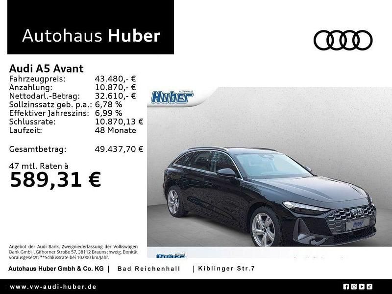 Mythosschwarz metallic Gebraucht 2024 Audi A5 Ambiente Coupé | 43.480 € (Superpreis) - Bild 1/4