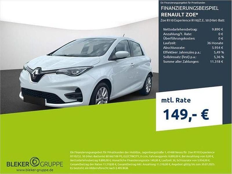 Weiß Gebraucht 2020 Renault Zoe Experience Kleinwagen | 9.780 € (Guter Preis) - Bild 1/3