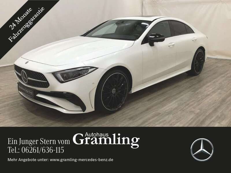 Manufaktur diamantweiß bright (metallic) Gebraucht 2023 Mercedes CLS220 AMG Coupé | 59.999 € (Teuer) - Bild 1/4