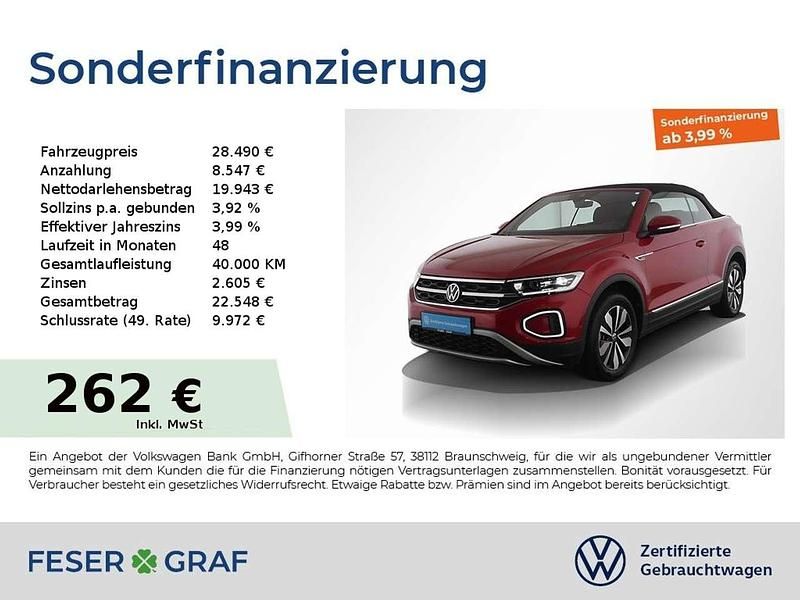 Kings red metallic Gebraucht 2024 VW T-Roc Cabriolet Move Cabrio | 28.490 € (Fairer Preis) - Bild 1/1