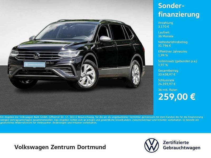 Schwarz Gebraucht 2024 VW Tiguan Allspace Life SUV | 33.877 € (Superpreis) - Bild 1/4