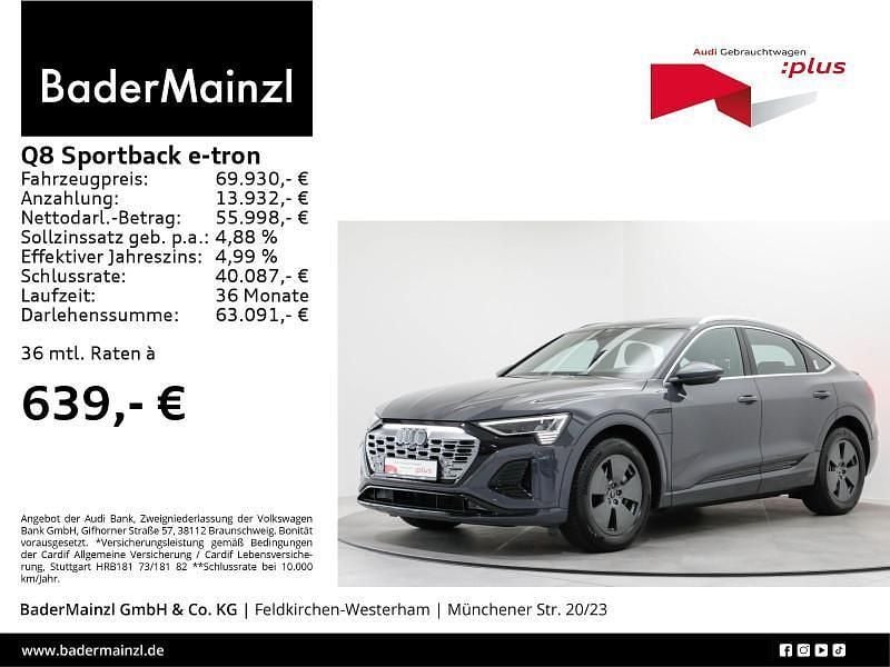 Grau Gebraucht 2024 Audi Q8 Sportback e-tron S-Line SUV | 69.930 € (Guter Preis) - Bild 1/3