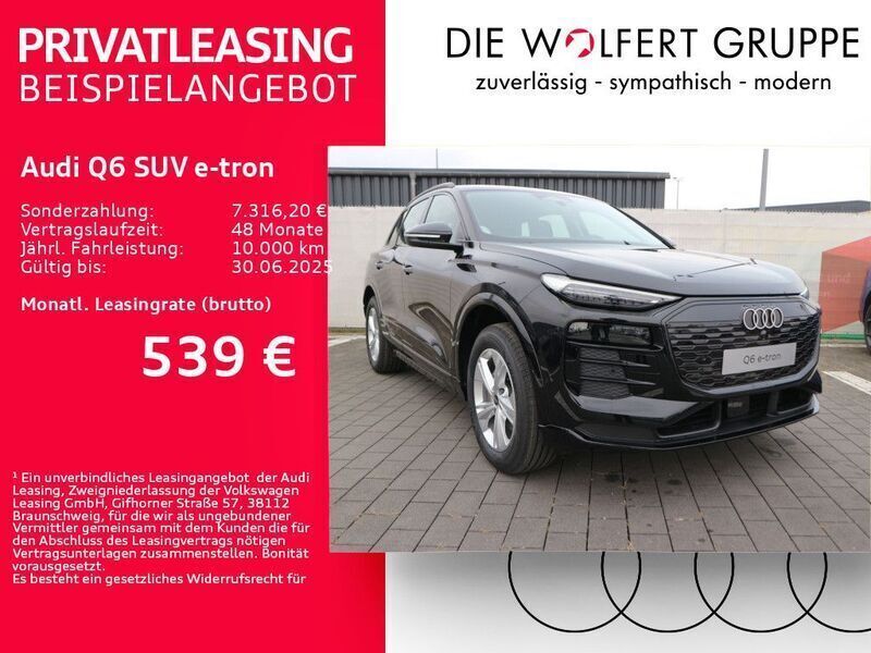 Mythosschwarz metallic Neu 2025 Audi Q6 e-tron Comfort SUV | 66.490 € (Guter Preis) - Bild 1/4