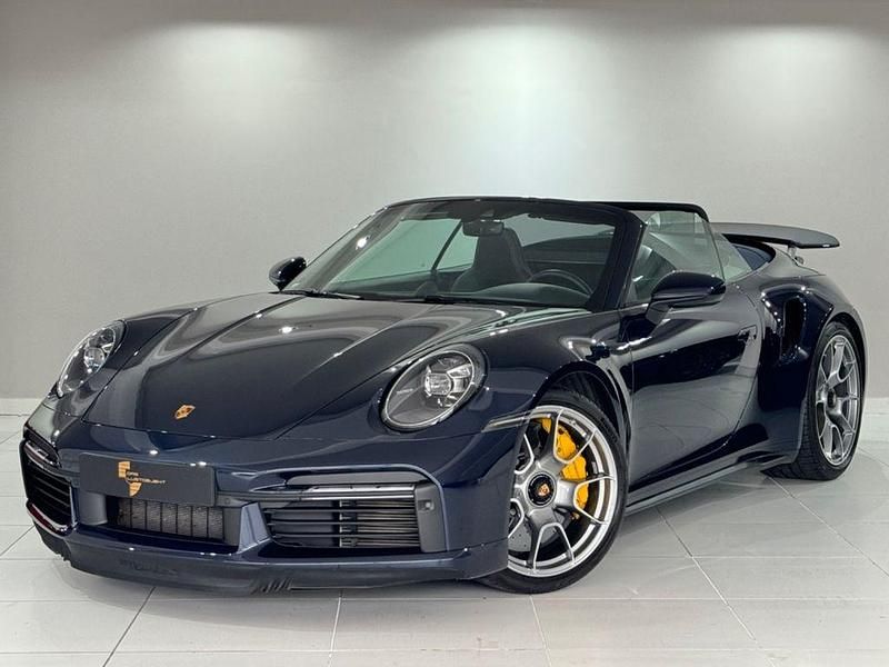 Blau Gebraucht 2021 Porsche 911 Turbo S Cabriolet Cabrio | 229.992 € - Bild 1/4