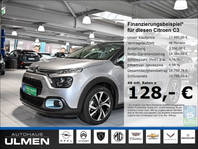 Grau Gebraucht 2023 Citroën C3 PureTech Kleinwagen | 17.980 € (Fairer Preis) - Bild 1/4