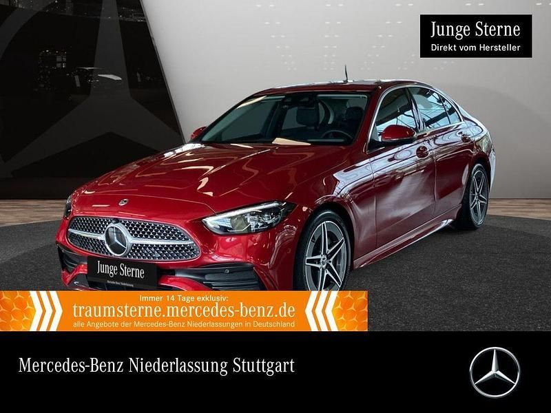 Rot Gebraucht 2024 Mercedes C300 AMG Limousine | 47.890 € (Fairer Preis) - Bild 1/3