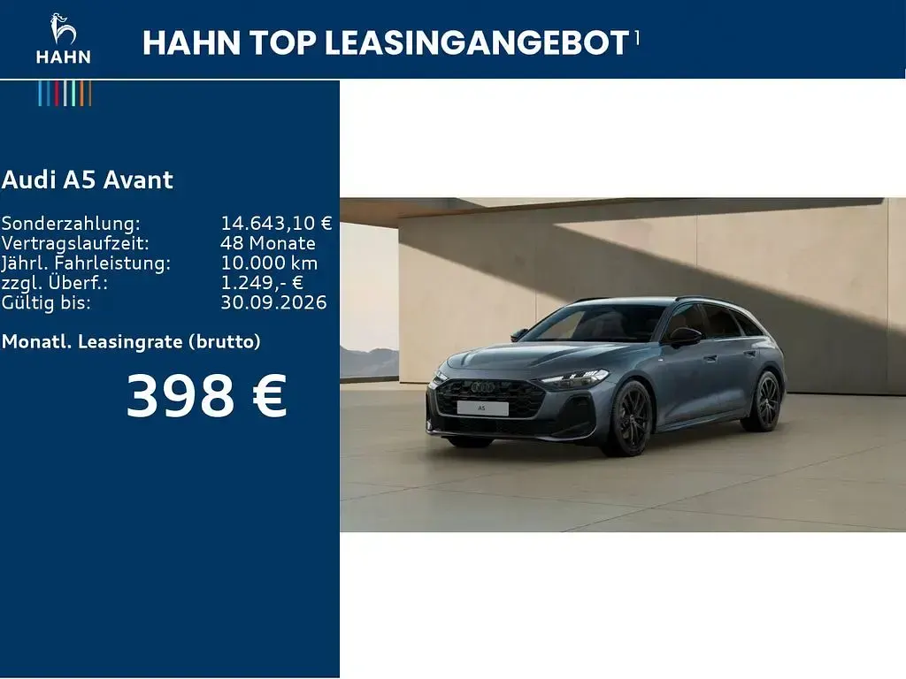 Neu Audi A5 Ambiente 204 PS (150 kW) 2026 Horizontblau metallic Kombi