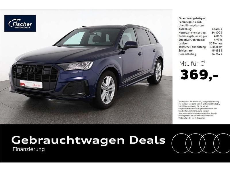 Blau Gebraucht 2023 Audi Q7 S-Line SUV | 67.880 € (Superpreis) - Bild 1/4