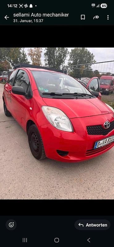 Gebraucht Toyota Yaris 69 PS (50 kW) 2008 Rot Kleinwagen