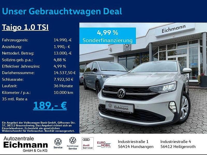 Grau Gebraucht 2022 VW Taigo Basis SUV | 14.990 € - Bild 1/4