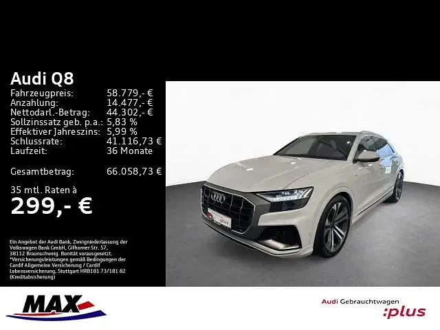 Gebraucht Audi Q8 S-Line 340 PS (250 kW) 2023 Gletscherweiß metallic SUV