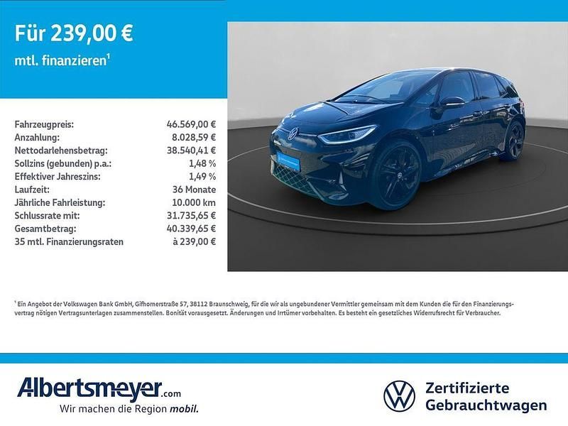 Schwarz Gebraucht 2025 VW ID.3 GTX Kleinwagen | 45.488 € - Bild 1/4