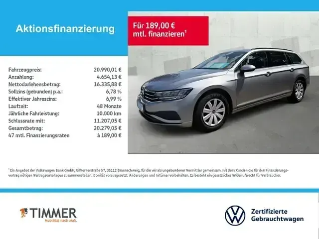 Gebraucht VW Passat Conceptline 150 PS (110 kW) 2022 Silber Limousine