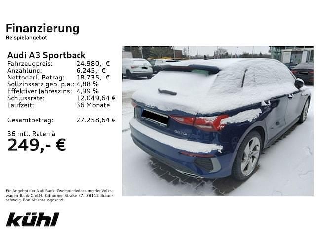 Gebraucht Audi A3 S-Line 116 PS (85 kW) 2022 Navarrablau metallic Limousine