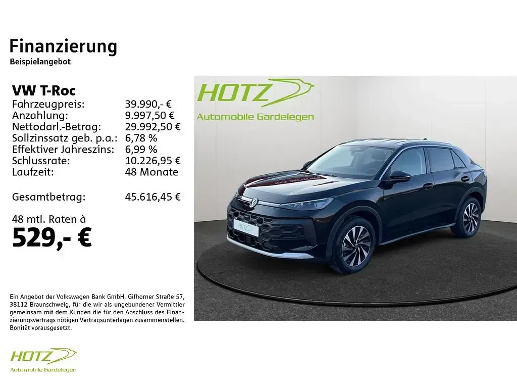 Neu VW T-Roc Style 150 PS (110 kW) 2026 Schwarz SUV