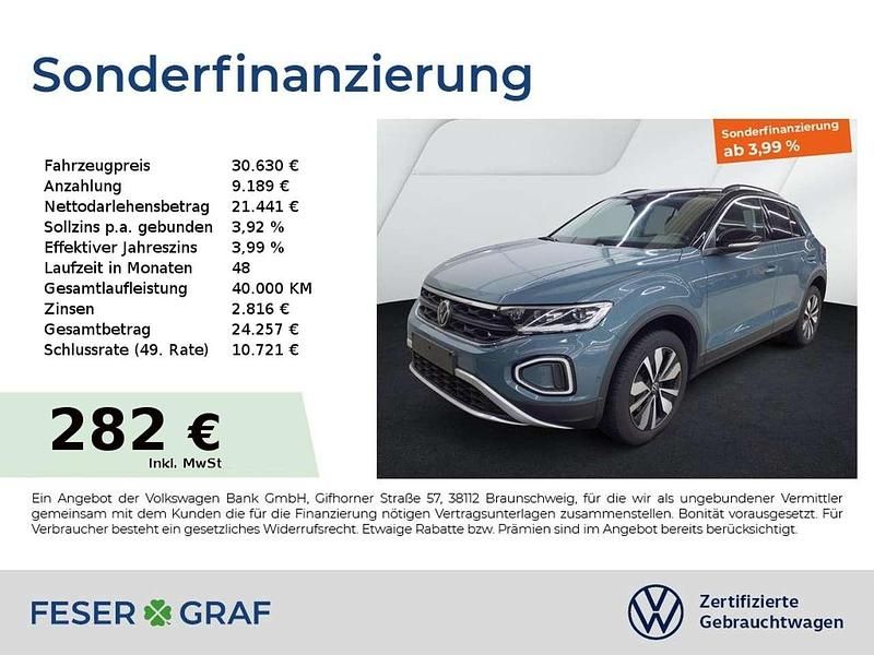 Petroleum blue metallic/sch... Gebraucht 2025 VW T-Roc Goal SUV | 30.630 € (Fairer Preis) - Bild 1/1