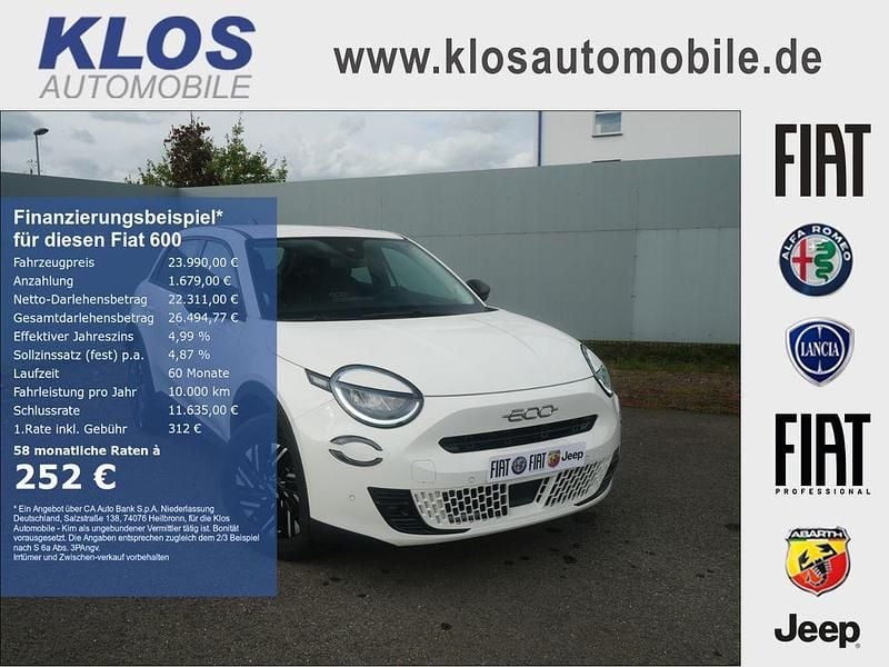 Weiss Neu 2025 Fiat 600 SUV | 23.990 € (Guter Preis) - Bild 1/4