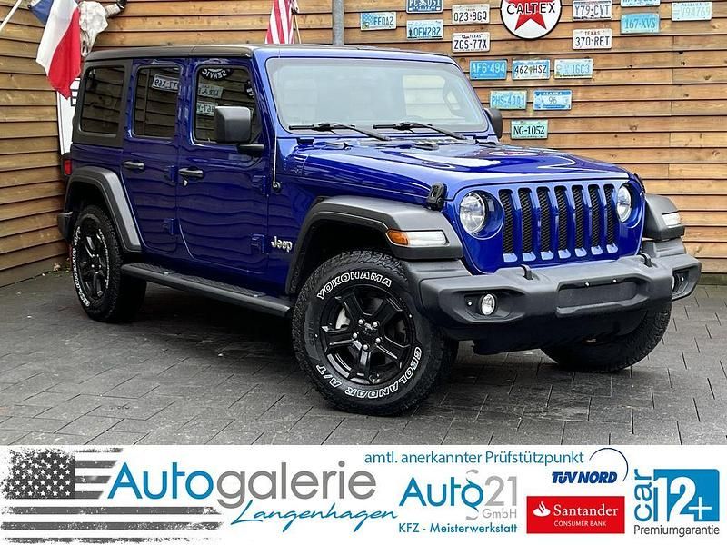 Ocean blue metallic clear Gebraucht 2019 Jeep Wrangler Unlimited Sport SUV | 34.900 € (Guter Preis) - Bild 1/4