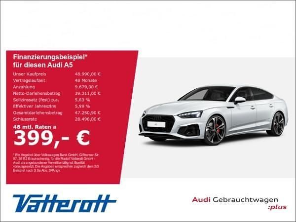 Weiß (gletscherweiß metallic) Gebraucht 2024 Audi A5 Sportback Competition Kleinwagen | 46.990 € (Fairer Preis) - Bild 1/4