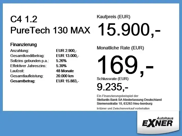 Gebraucht Citroën C4 PureTech 131 PS (96 kW) 2023 Olbia blau SUV