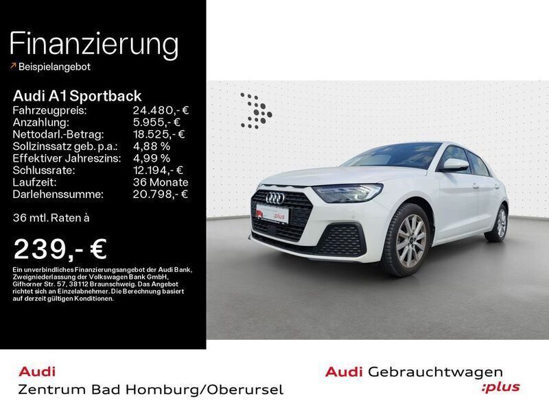 Weiß Gebraucht 2023 Audi A1 Sportback Kleinwagen | 24.480 € (Fairer Preis) - Bild 1/4