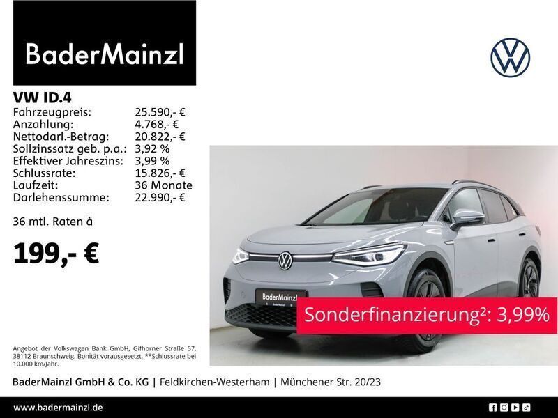 Mondsteingrau Gebraucht 2022 VW ID.4 Pure SUV | 25.590 € (Fairer Preis) - Bild 1/3