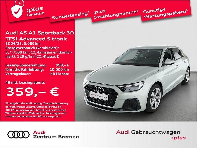 Tausilber metallic Gebraucht 2025 Audi A1 Sportback Advanced Plus Kleinwagen | 27.441 € (Fairer Preis) - Bild 1/3