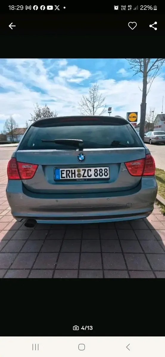 Gebraucht BMW 318 143 PS (105 kW) 2009 Grau Kombi