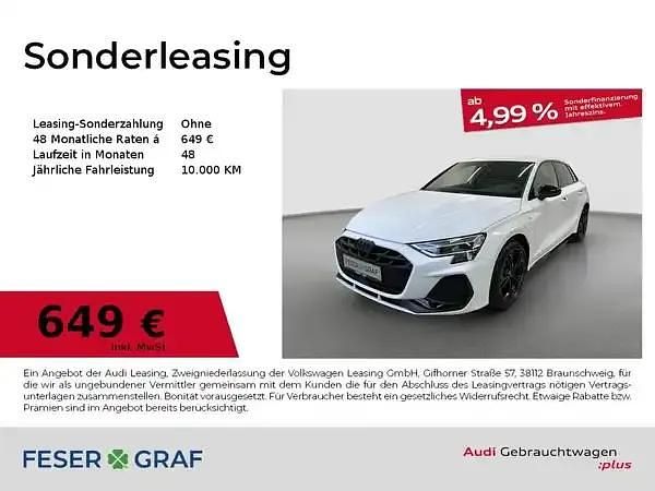 Gletscherweiß metallic Gebraucht 2025 Audi A3 Sportback e-tron S-Line Kleinwagen | 46.980 € - Bild 1/1