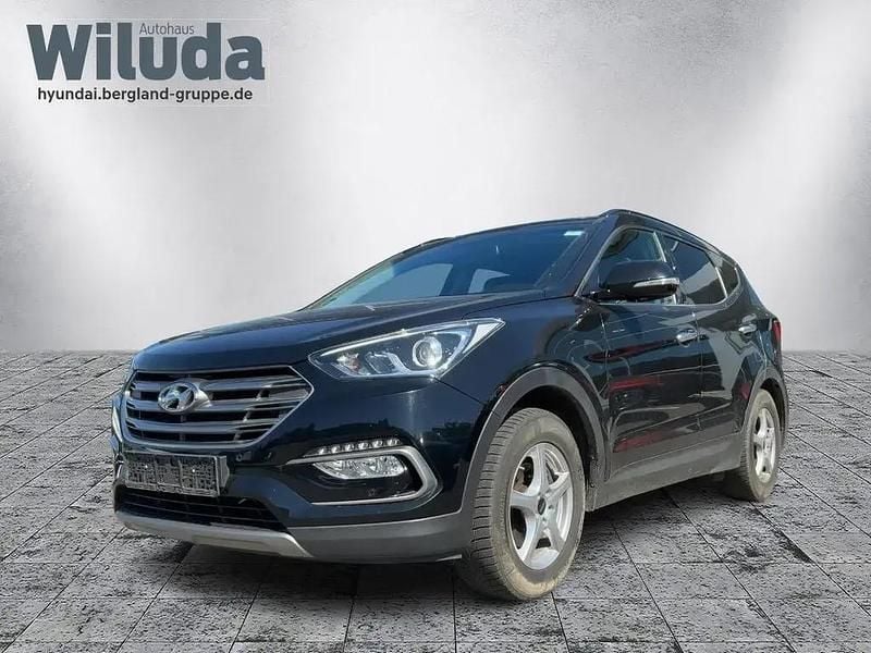 Black schwarz Gebraucht 2018 Hyundai Santa Fe Style SUV | 18.840 € (Guter Preis) - Bild 1/4