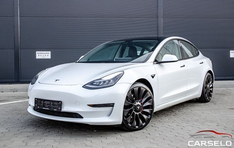 Weiß Gebraucht 2021 Tesla Model 3 Long Range Limousine | 23.900 € (Superpreis) - Bild 1/4