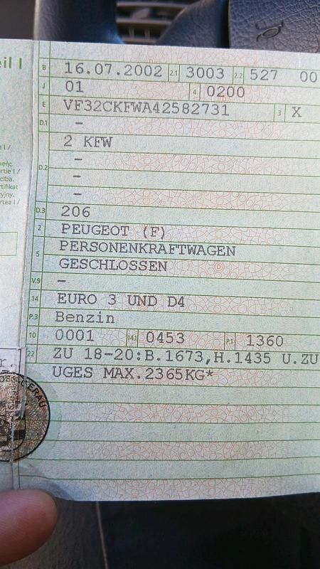 Blau Gebraucht 2002 Peugeot 206 Kleinwagen | 1.600 € (Etwas zu teuer) - Bild 1/4