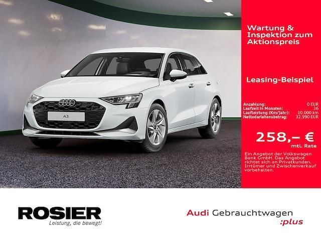 Gletscherweiß metallic Gebraucht 2025 Audi A3 Advanced Plus | 32.810 € (Fairer Preis) - Bild 1/4