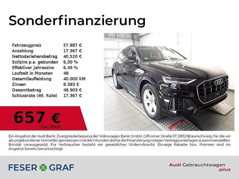 Orcaschwarz metallic Gebraucht 2021 Audi Q8 Ambiente SUV | 57.887 € (Fairer Preis) - Bild 1/2