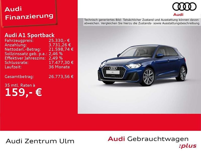 Navarrablau metallic Gebraucht 2024 Audi A1 S-Line Kleinwagen | 25.330 € (Guter Preis) - Bild 1/4