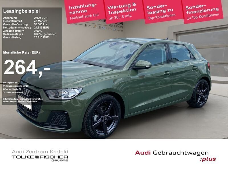 Distriktgrün (metallic) Gebraucht 2024 Audi A1 Sportback Advanced Plus Kleinwagen | 24.549 € (Guter Preis) - Bild 1/4