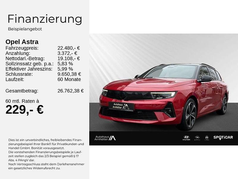 Gebraucht Opel Astra S 131 PS (96 kW) 2025 Lackierung peperoncino red/typ Kombi