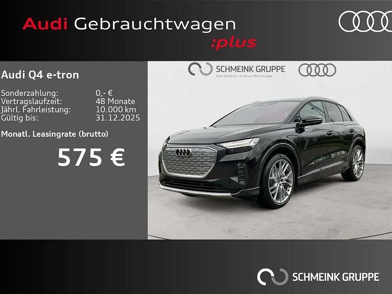 Mythosschwarz metallic Gebraucht 2025 Audi Q4 e-tron Advanced SUV | 55.880 € - Bild 1/2