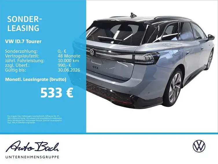 Gebraucht VW ID.7 GTX 250 kW (340 PS) 2025 Stonewashed blue metallic/schw Kombi