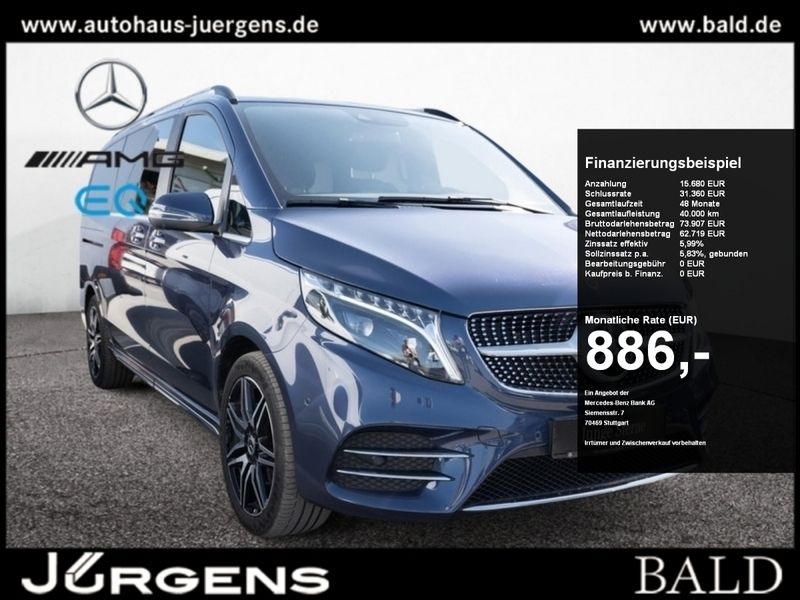 Sodalithblau met. Gebraucht 2024 Mercedes V300 Avantgarde Edition Van / Kleinbus | 75.999 € (Etwas zu teuer) - Bild 1/4