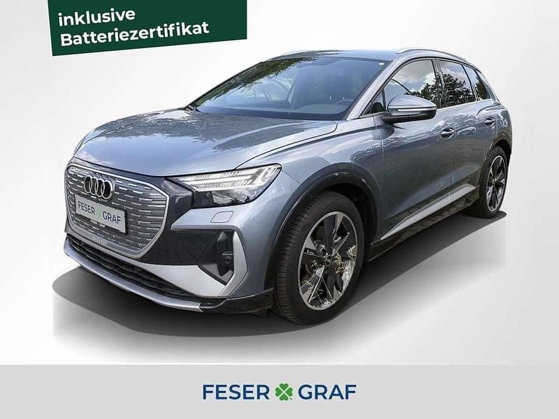 Geysirblau metallic Gebraucht 2023 Audi Q4 e-tron Ambiente SUV | 33.450 € (Superpreis) - Bild 1/1