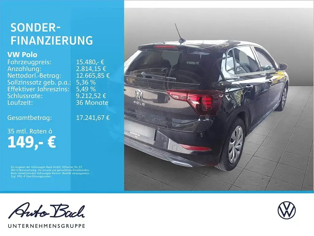 Gebraucht VW Polo Life 95 PS (69 kW) 2022 Schwarz Kleinwagen
